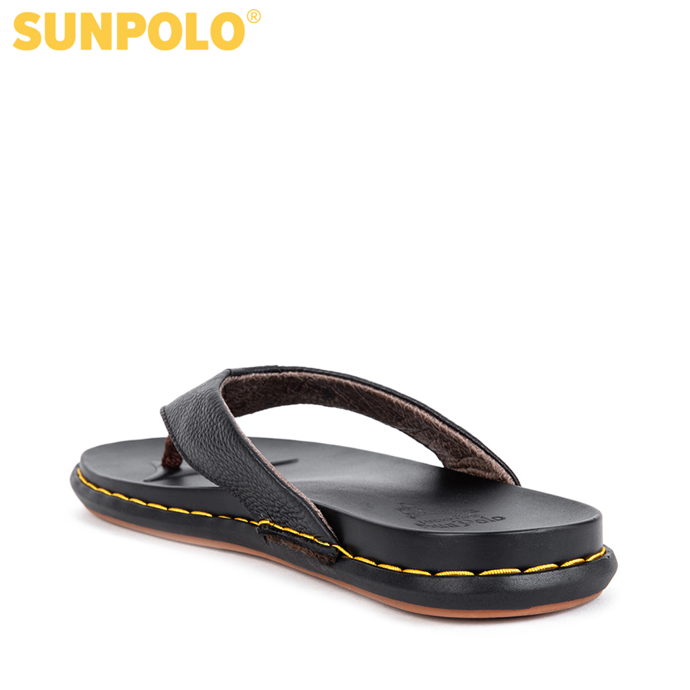 Dép kẹp nam da bò Dép xỏ ngón SUNPOLO KEP013