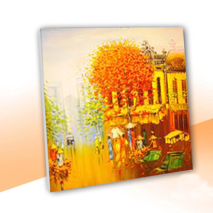 bộ 3 tranh 30x30cm phố cổ hà nội