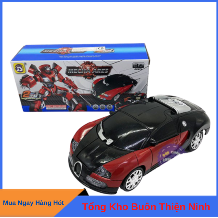 Đồ chơi ô tô biến hình thành Robot dùng pin, phát nhạc
