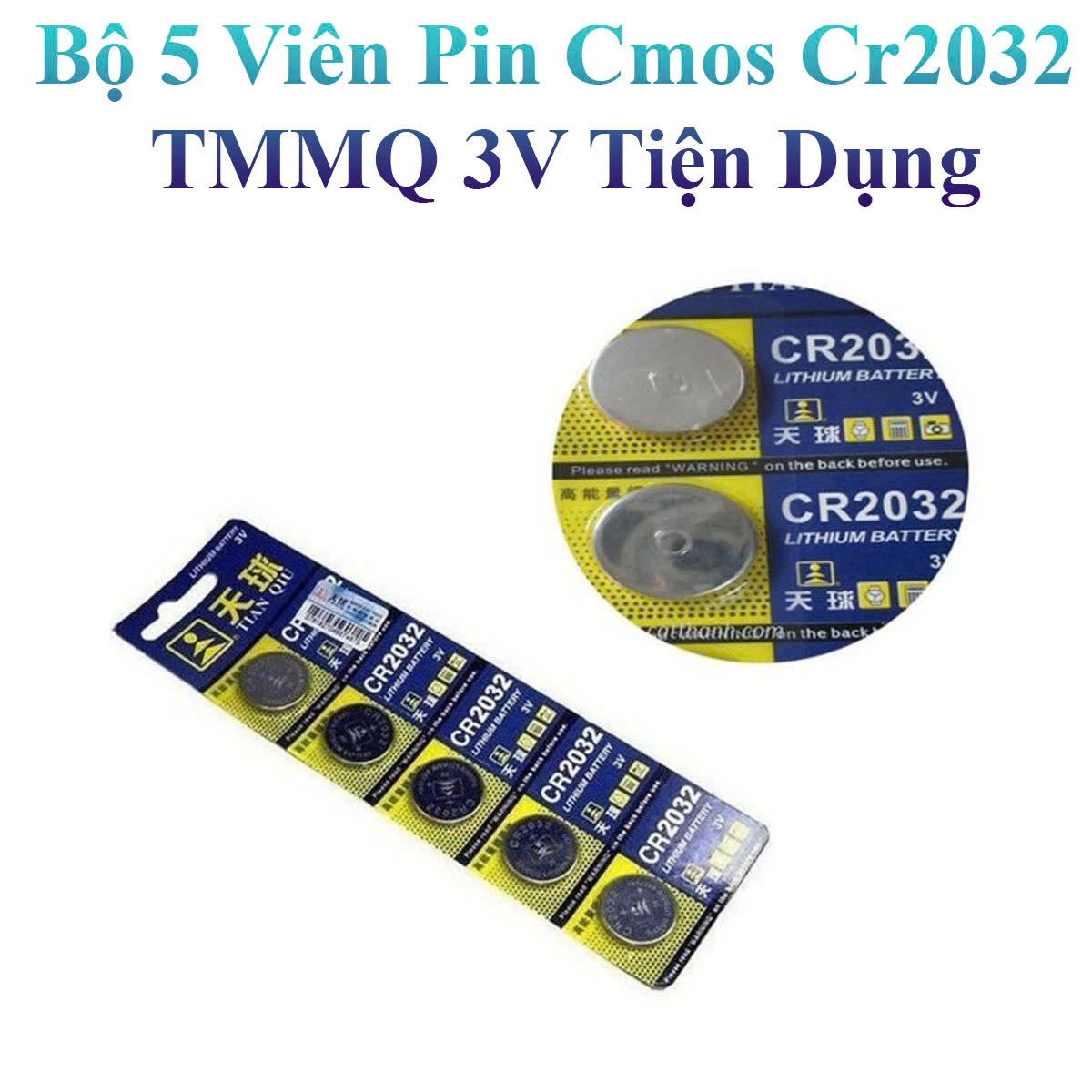 Pin Cmos Lithium CR2032 (Vỉ 5 Viên)