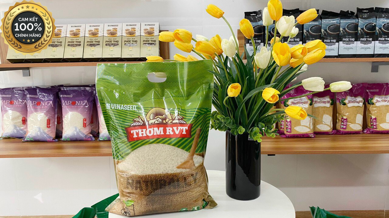 (Chính hãng) Gạo Thơm RVT Vinaseed - Dẻo thơm