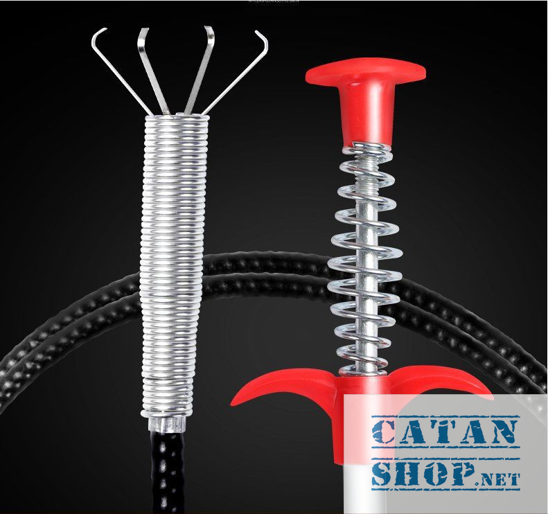 Dây thông cống, dây lấy rác ngăn nghẹt cống, dụng cụ thông cống móc rác lò xò đa năng GD385-DTCong