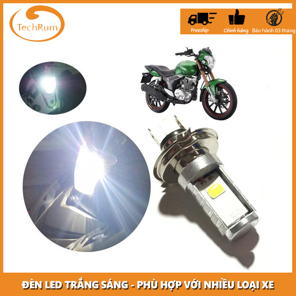 Đèn pha xe máy moto led 3 tim dùng cho hầu hết các xe máy xe điện, đèn pha moto rtd 3 chân, đèn led xe máy, đèn trợ sáng h4 chất lượng giá rẻ, siêu sáng, siêu bền, tiết kiệm năng lượng