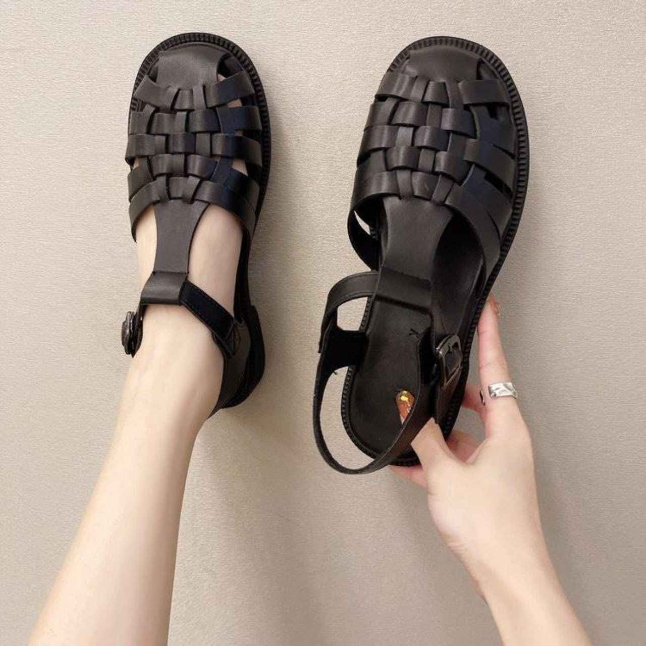 Giày sandal rọ nữ 2 màu