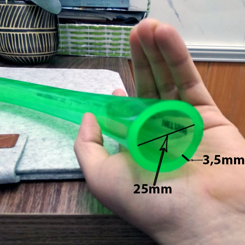 Dây vòi ống mềm dẻo tưới vườn chống gập loại to phi 25 x 3,5mm