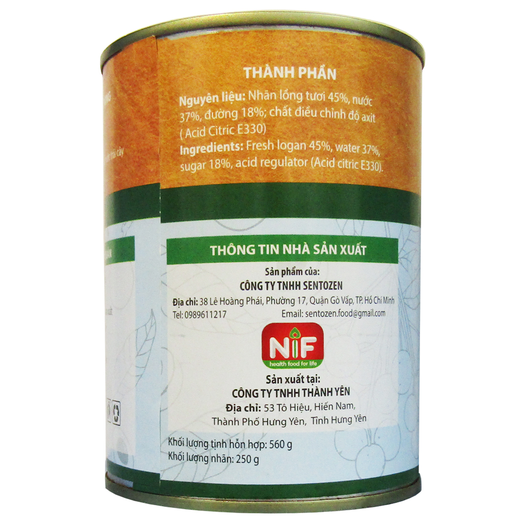 Nhãn đóng lon NIF 560g