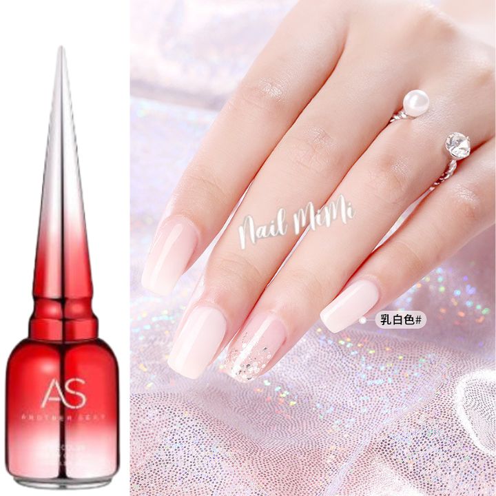Sơn Gel AS màu trắng nước gạo chai đỏ 15ml chính hãng