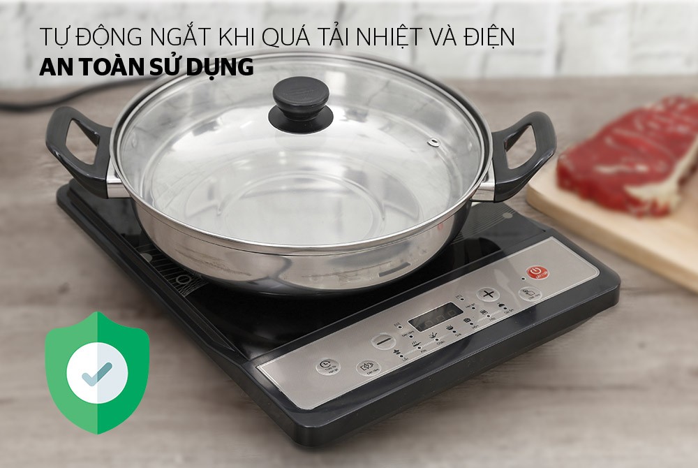 [HCM]Bếp điện từ cơ Sunhouse SHD6149 (tặng kèm nồi inox)