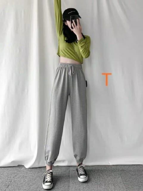 Quần Bom Trơn Chun Gấu,Dáng Thụng Chất Da Cá