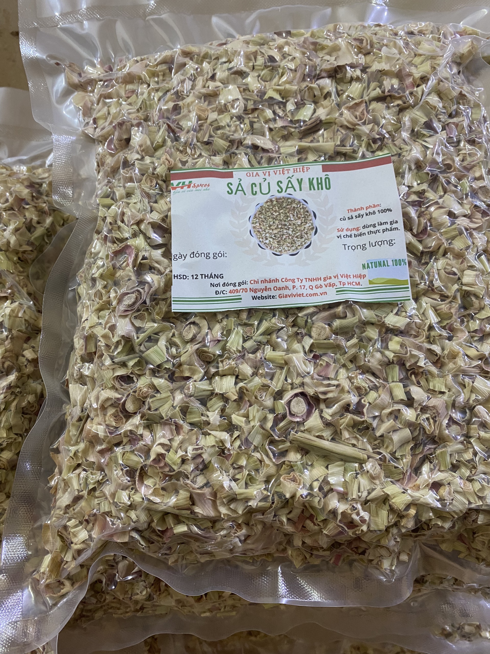 Sả Củ Sấy Khô(Dried Lemongrass Slices) Việt Hiệp