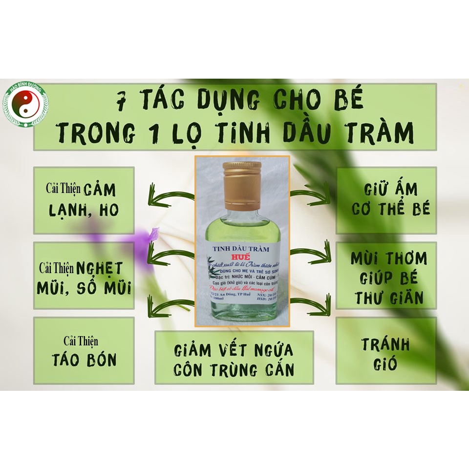 ✅[CHÍNH HÃNG] Tinh Dầu Tràm Huế Nguyên Chất 100ml