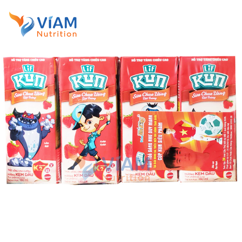 thùng sữa kun vị dâu 48 hộp 110ml date mới nhất