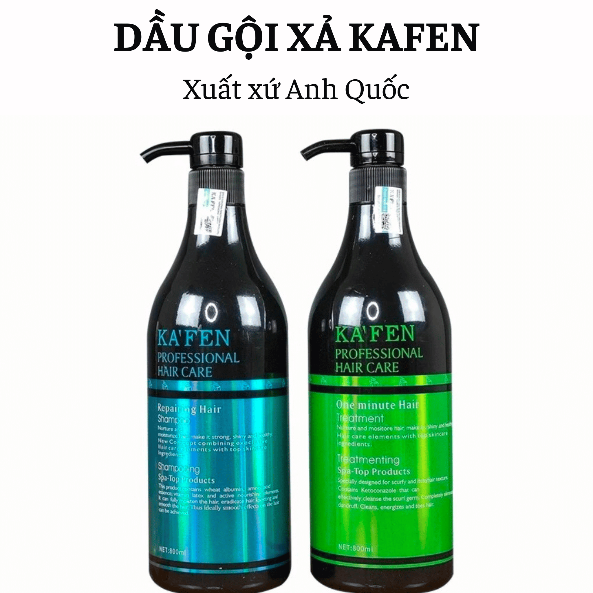 Dầu gội xả kafen 800ml phục hồi tóc hư tổn, kích thích mọc tóc, giúp tóc mềm mượt