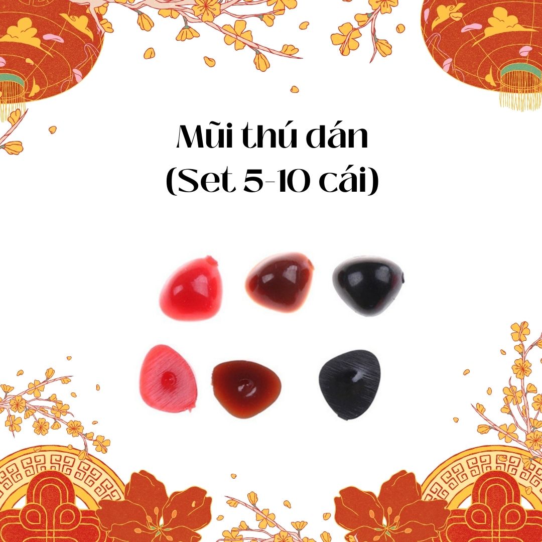 Mũi thú dán | Mũi thú len DIY (20 cái/set)