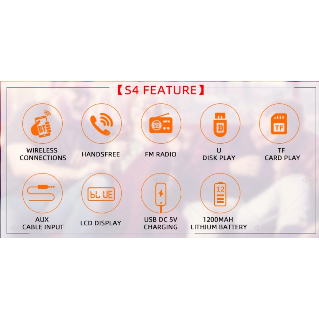 Loa Bluetooth Âm Thanh Chuẩn Kisonli S4 ( Màu Ngẫu Nhiên) - JL