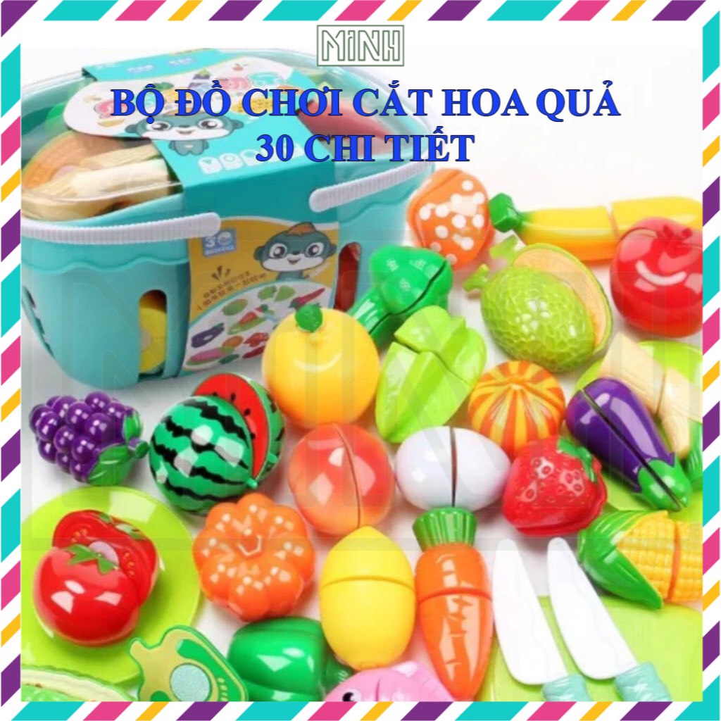Đồ chơi cắt hoa quả, giỏ cắt hoa quả 30 chi tiết