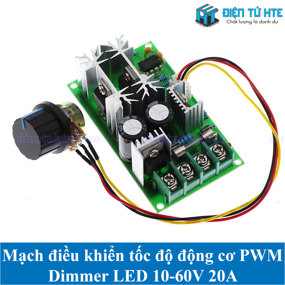 Mạch điều khiển tốc độ động cơ pwm - dimmer led dc 10-60v 20a