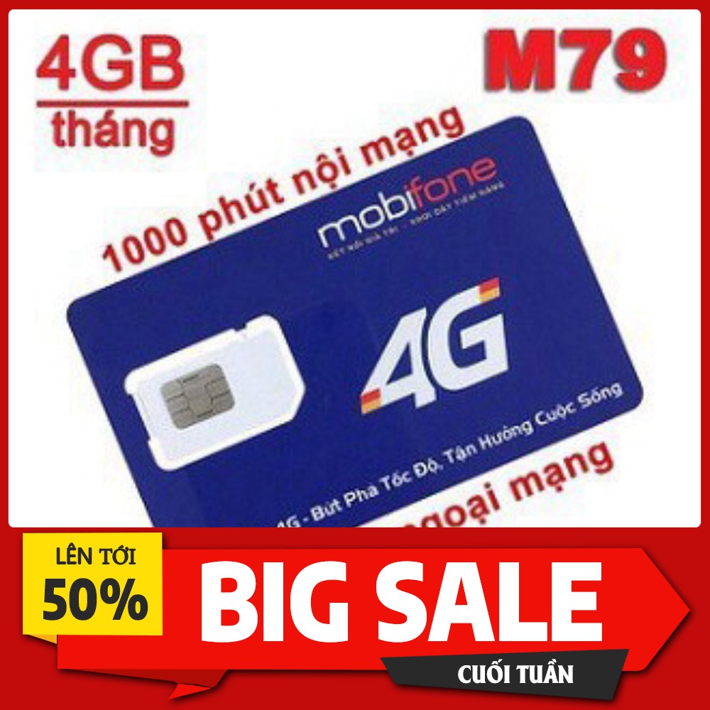 [HCM]SIM 4G MOBIFONE M79 vs MC79 TẶNG 4GB + 1000 PHÚT