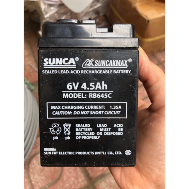 Bình ắc quy kín khí sunca rb645c