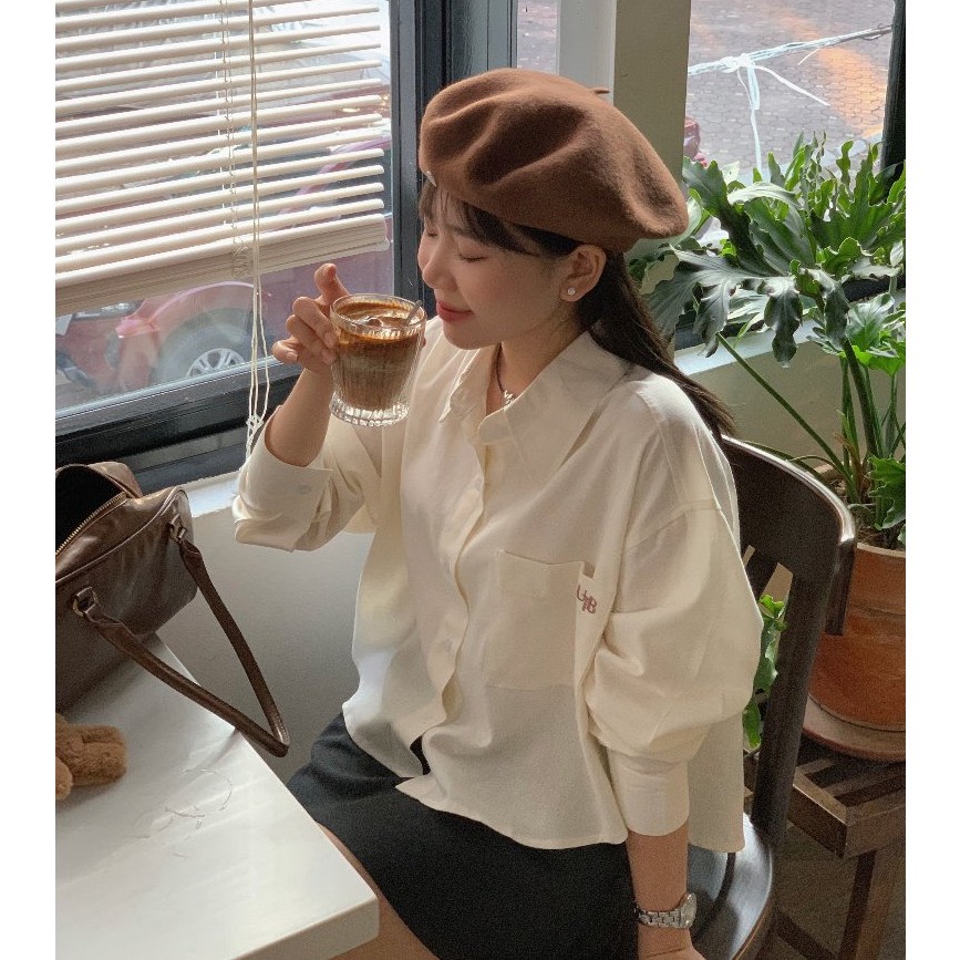 Áo sơ mi linen croptop Jersey Shirt - by ufo.thebasic