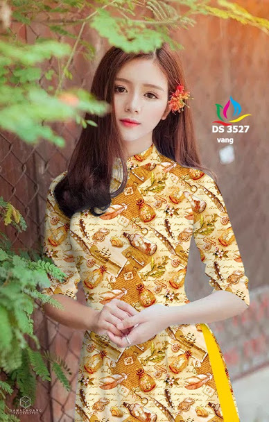 Vải áo dài nguyên bộ tằm ý họa tiết đều