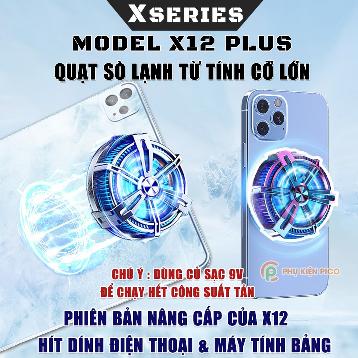 Phone cooling fan X12 Pro Max/X60 Ultra/X100/CX07/X76 Pro/AL02/AL11/SL03/SL25/X60 Pro Max - Quạt tản nhiệt sò lạnh Ipad máy tính bảng X42/X80