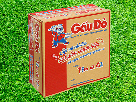 mì gấu đỏ tôm và gà Thùng 30 gói