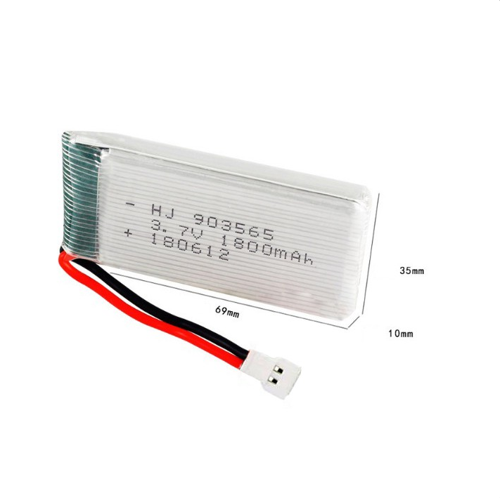 Pin sạc 3.7v 1800mah xả 25c pin sạc lipo xh2.54 có mạch bảo vệ đồ chơi máy bay
