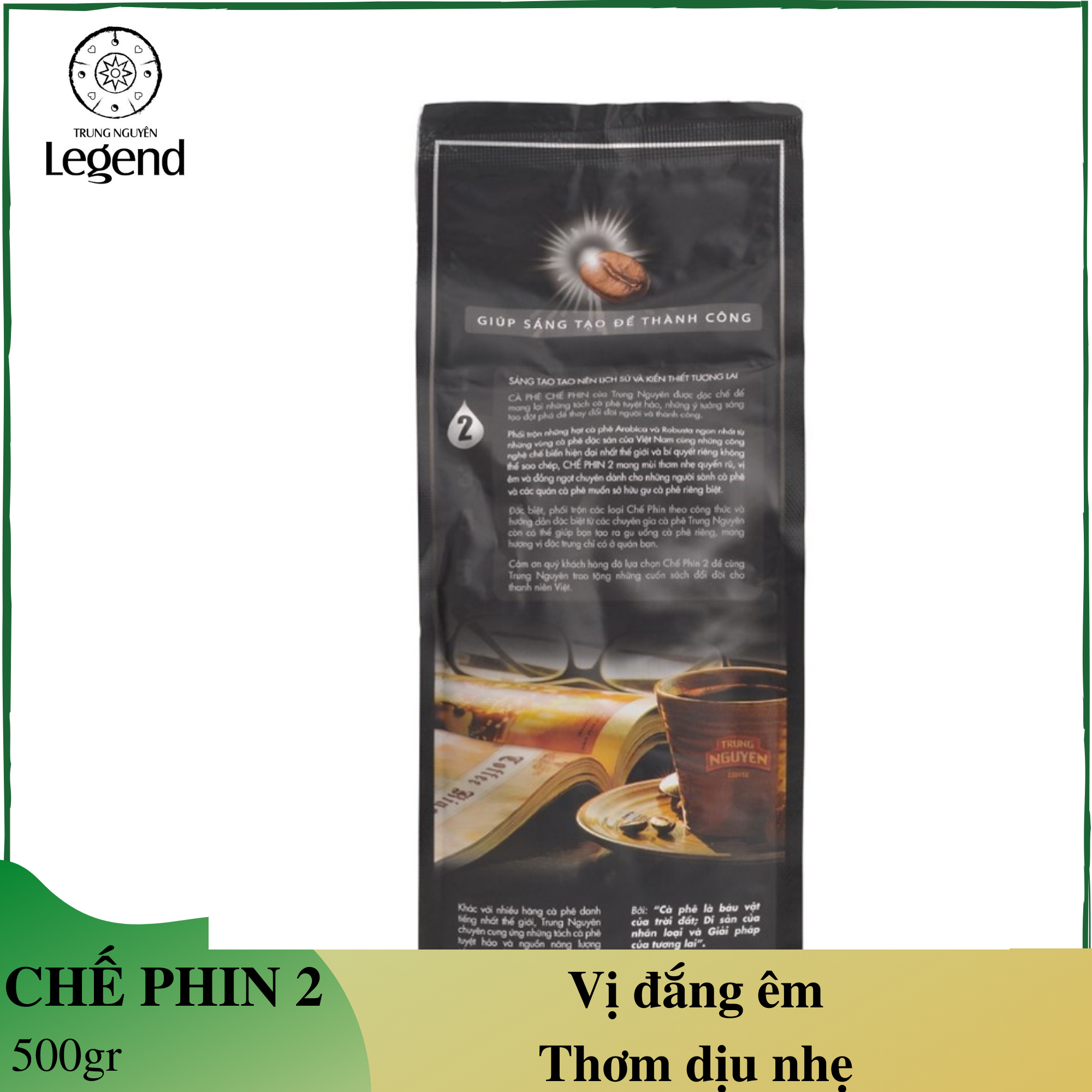 Cà phê chế phin 2 Trung Nguyên - gói 500gr