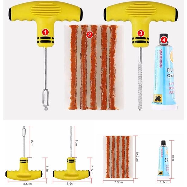 Bộ Tự Vá Lốp Không Săm Cho Ô Tô Xe Máy