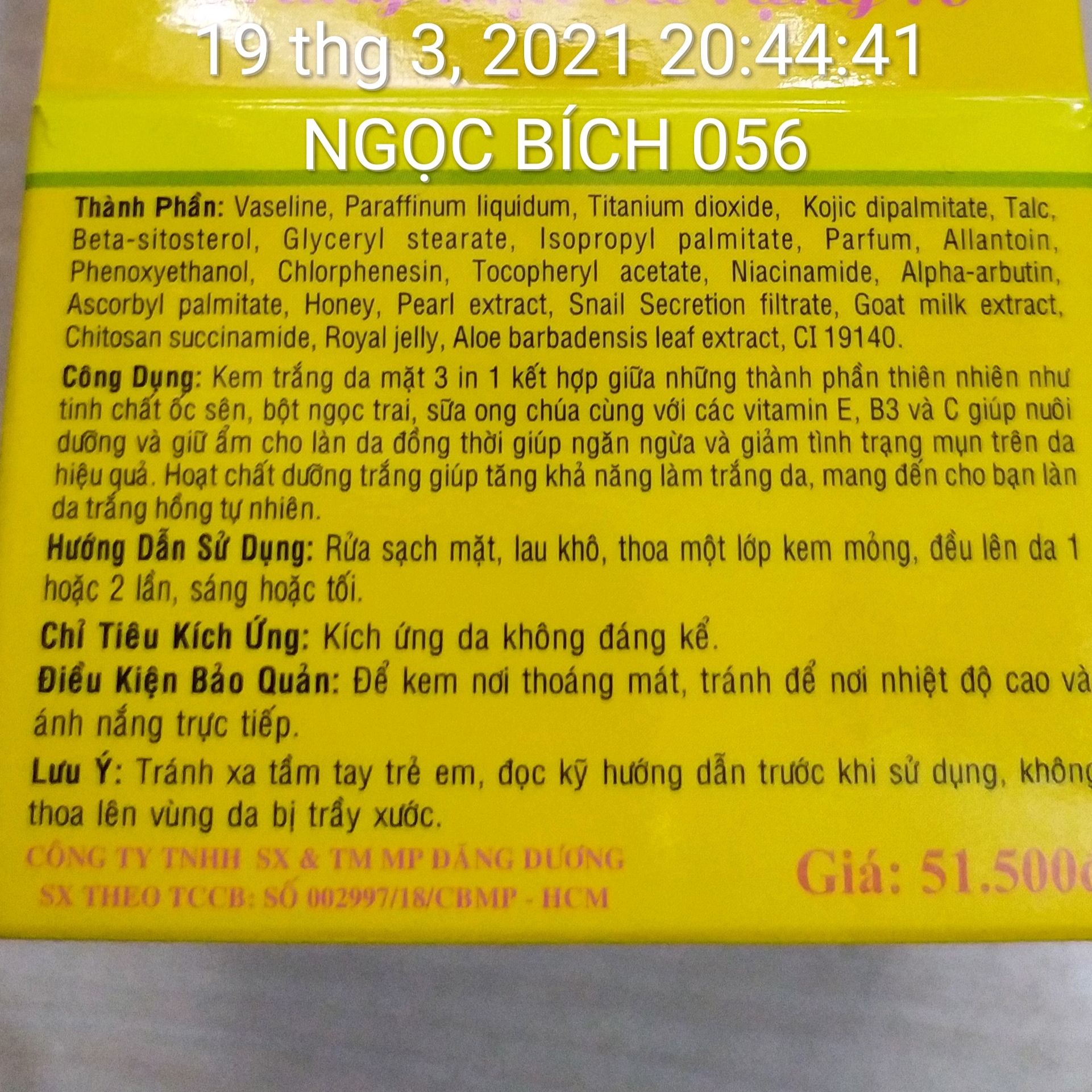 ONETODAY - KEM ỐC SÊN TRẮNG DA 3IN1 ONE TODAY (5 gam)