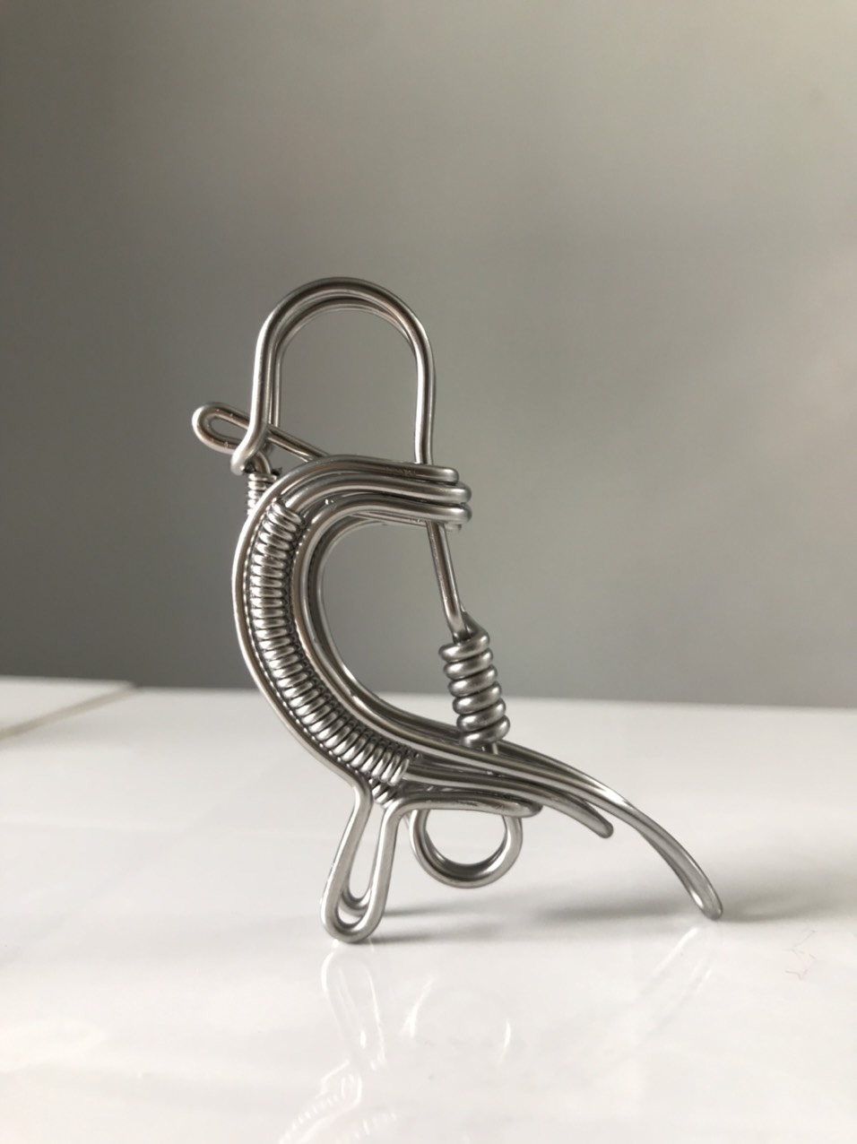 Móc Khóa Inox 304 Uốn Hình Chim Khách May Mắn