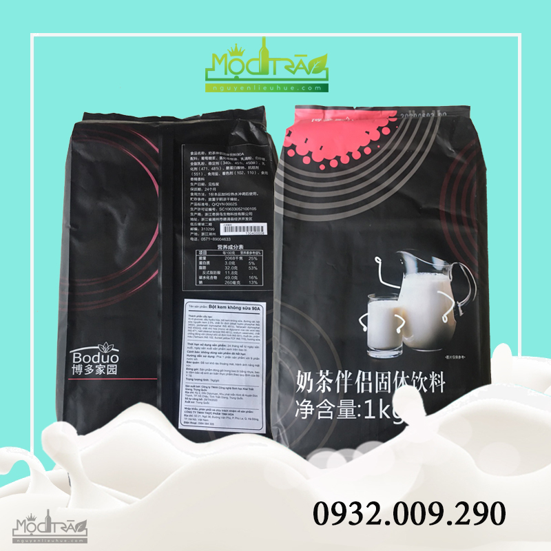 Bột Kem Béo Boduo cao cấp 90A (loại 1kg) - bột làm trà sữa