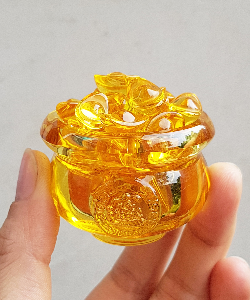 [HCM]Combo Bát Tụ Bảo size 5cm kèm 30 thỏi vàng size 1.5cm