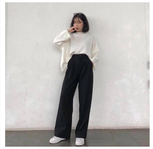 Quần Suông Ống Rộng 🌸 Quần ống sớ khuy nữ cạp cao SIÊU HOT 🌸