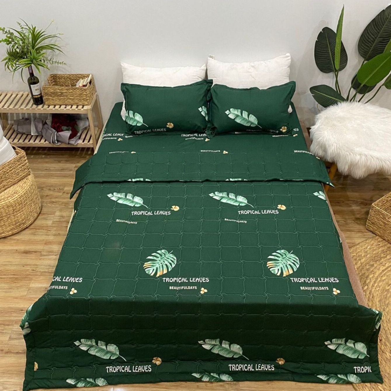 Bộ Ga Gối Cotton Poly NVC Bedding - Nhiều Mẫu Lựa Chọn ( 1 Ga + 2 Vỏ Gối )