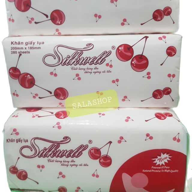 Khăn giấy rút lụa Silkwell gói 280 tờ