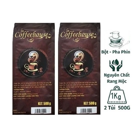 Combo 2 Bịch (mỗi bịch 500gr) Cà phê pha phin Nam Phát đậm đà - Đặc sản Buôn Ma Thuột