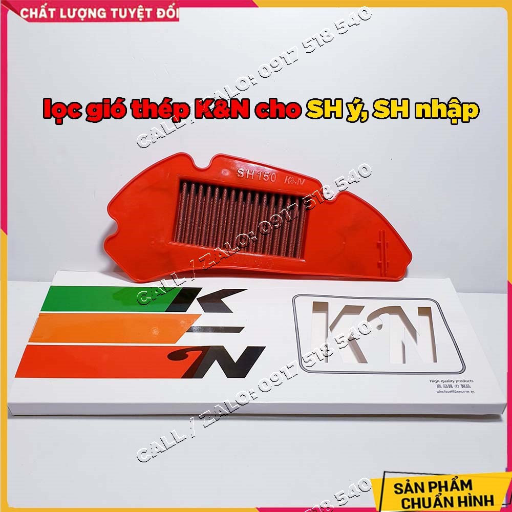 LỌC GIÓ SH Ý LƯỚI THÉP GẮN SH Ý / Dylan / Ps  (LỌC GIÓ K&N)