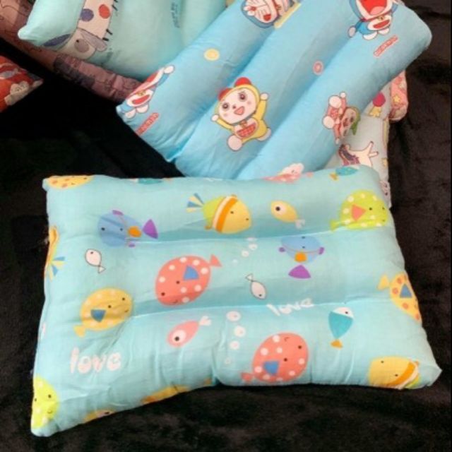 GỐI BÔNG MÁT XA ĐẦU chống mỏi 3 rãnh CHO BÉ