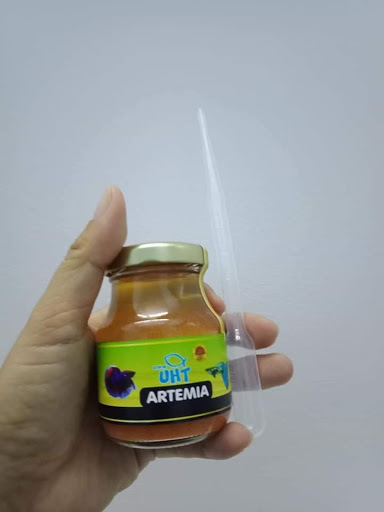 Artemia UHT Thái - thức ăn cho cá ấp sẵn ( tặng 1 ống hút artermia )