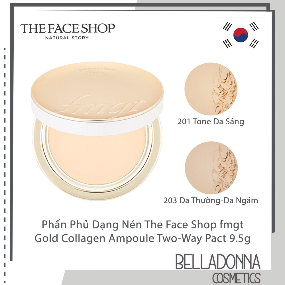 The Face Shop fmgt Gold Collagen Ampoule Two-Way Pact 9.5g