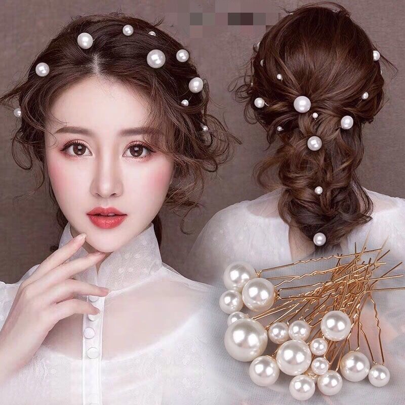 CÀI TÓC NGỌC TRAI - 1 SET 18 CÂY TO NHỎ ( CT013 )