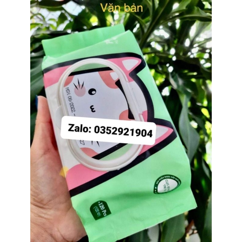 Khăn ướt mèo máy doremon Phú Đạt 120 tờ