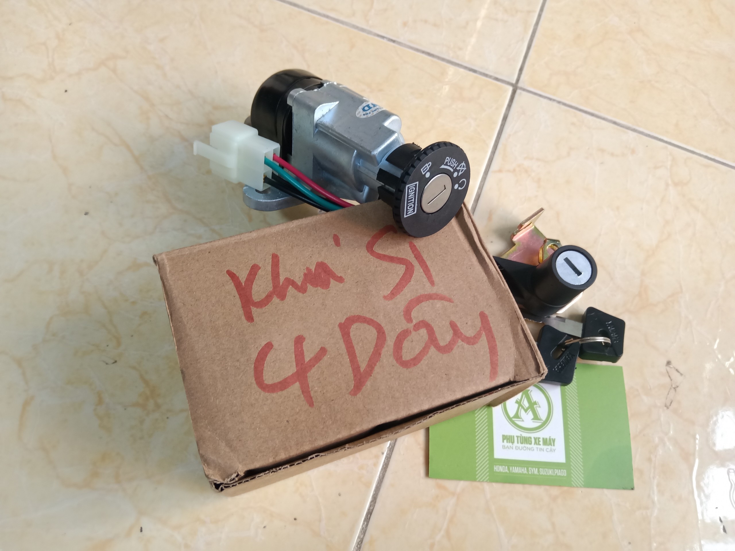 Bộ ổ khóa xe sirius trung quốc 4 dây