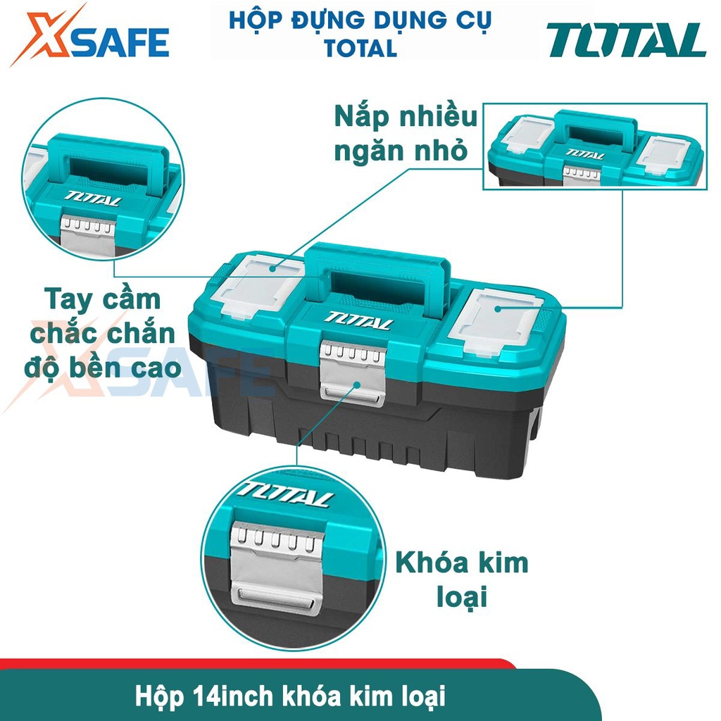 Multi-size 14-20 inch drop resistance crash-resistant tool barrel 1 main compartment, 6 additional compartments, drill tool box