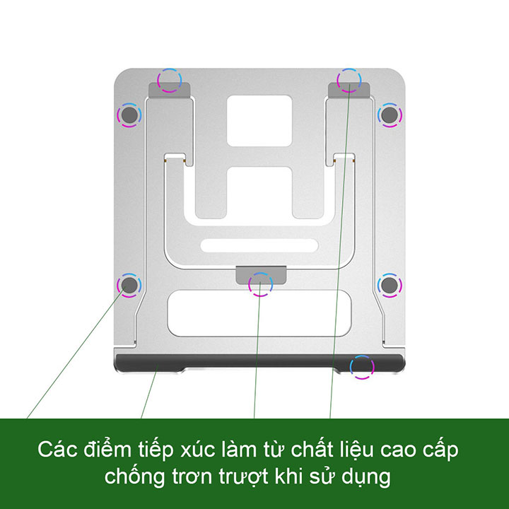 Đế tản nhiệt laptop macbook máy tính  (↓GIẢM GIÁ CỰC SỐC↓)  HXSJ X5P nhôm nguyên khối điều chỉnh 5 cấp độ cho máy 10-15,6 inch có thể gập gọn - Hàng chính hãng