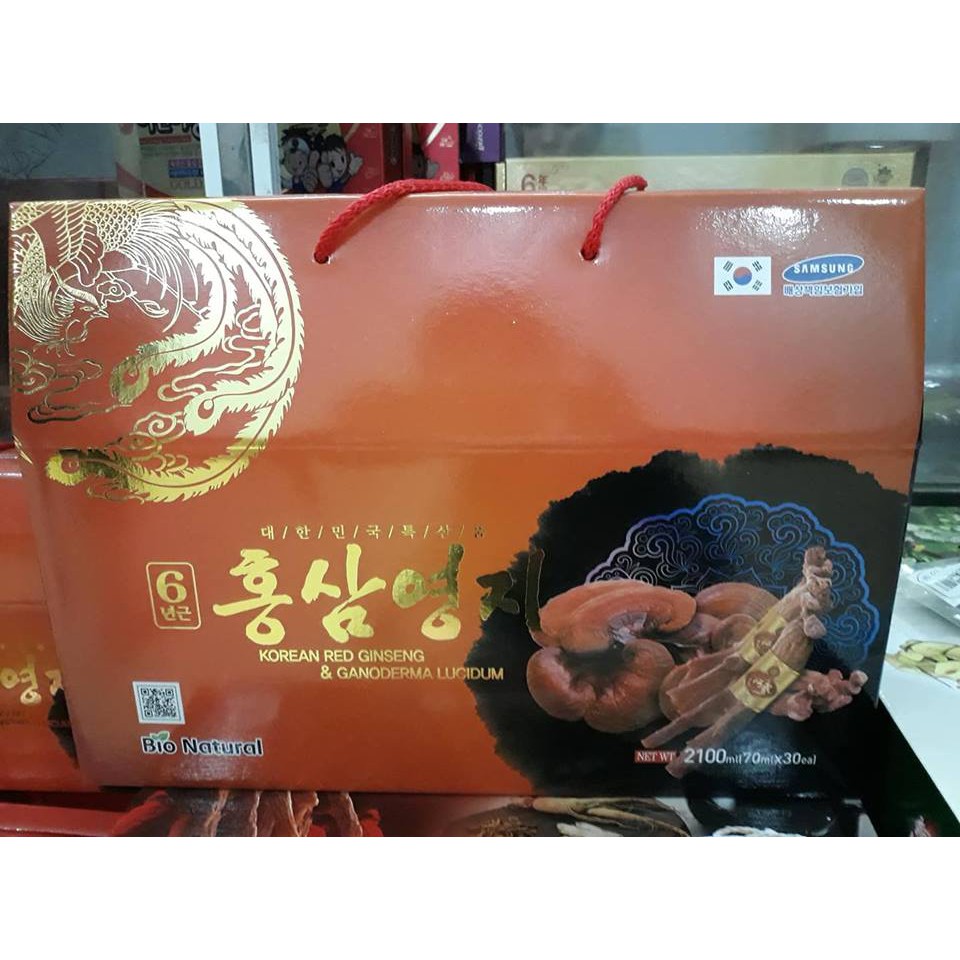 [FREESHIP KHUYẾN MẠI CHÍNH HÃNG] NƯỚC HỒNG SÂM LINH CHI HÀN QUỐC 30 gói