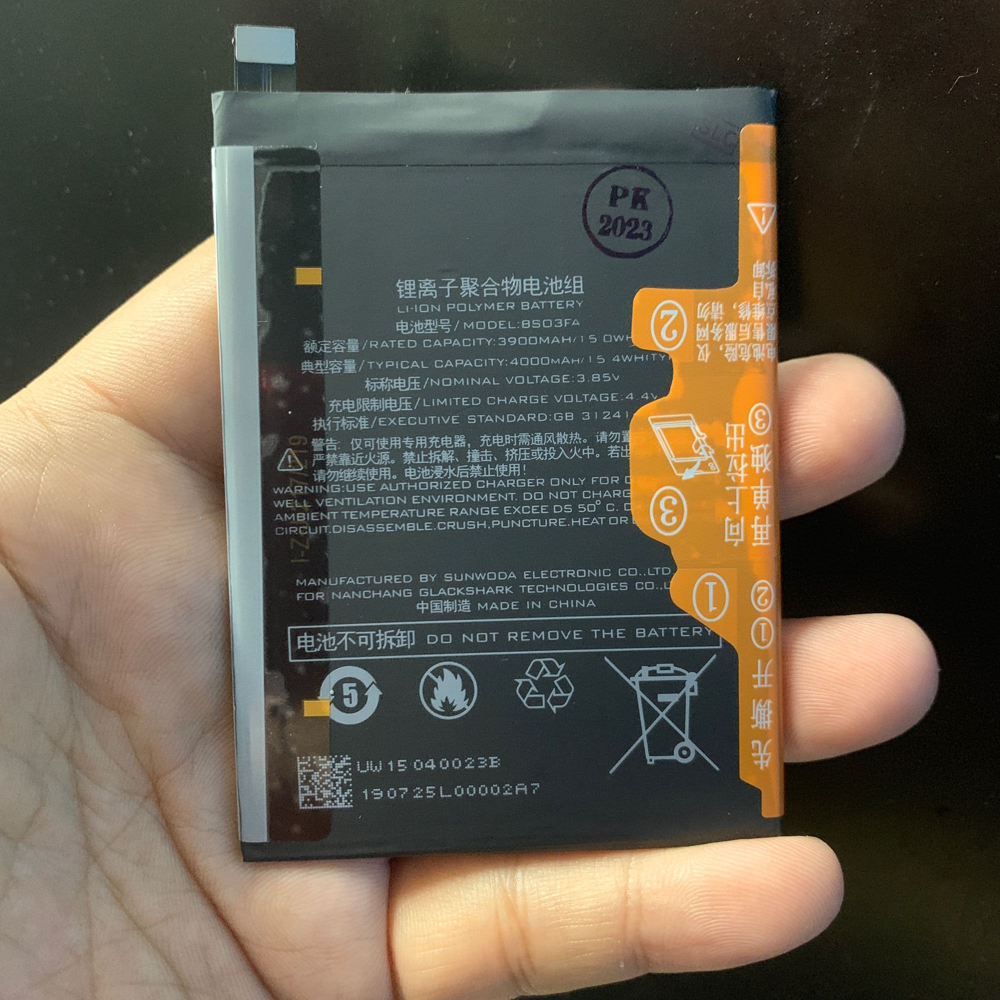 Pin xiaomi black shark 2, black shark 2 pro bso3fa