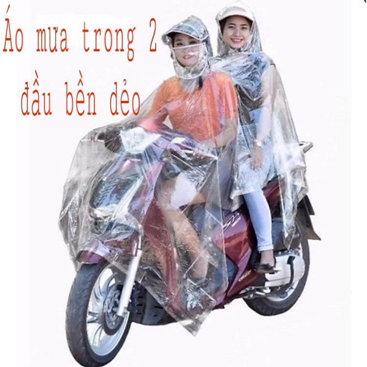 Áo mưa trong suốt 2 đầu dùng cho 2 -3 người áo mưa từ nhựa vi sinh - cty sản xuất áo mưa tphcm